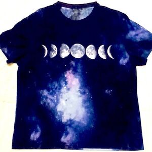 🔥SALE INC International Concepts Moon All Over Graphic Blue T-shirt Men L Macy's
